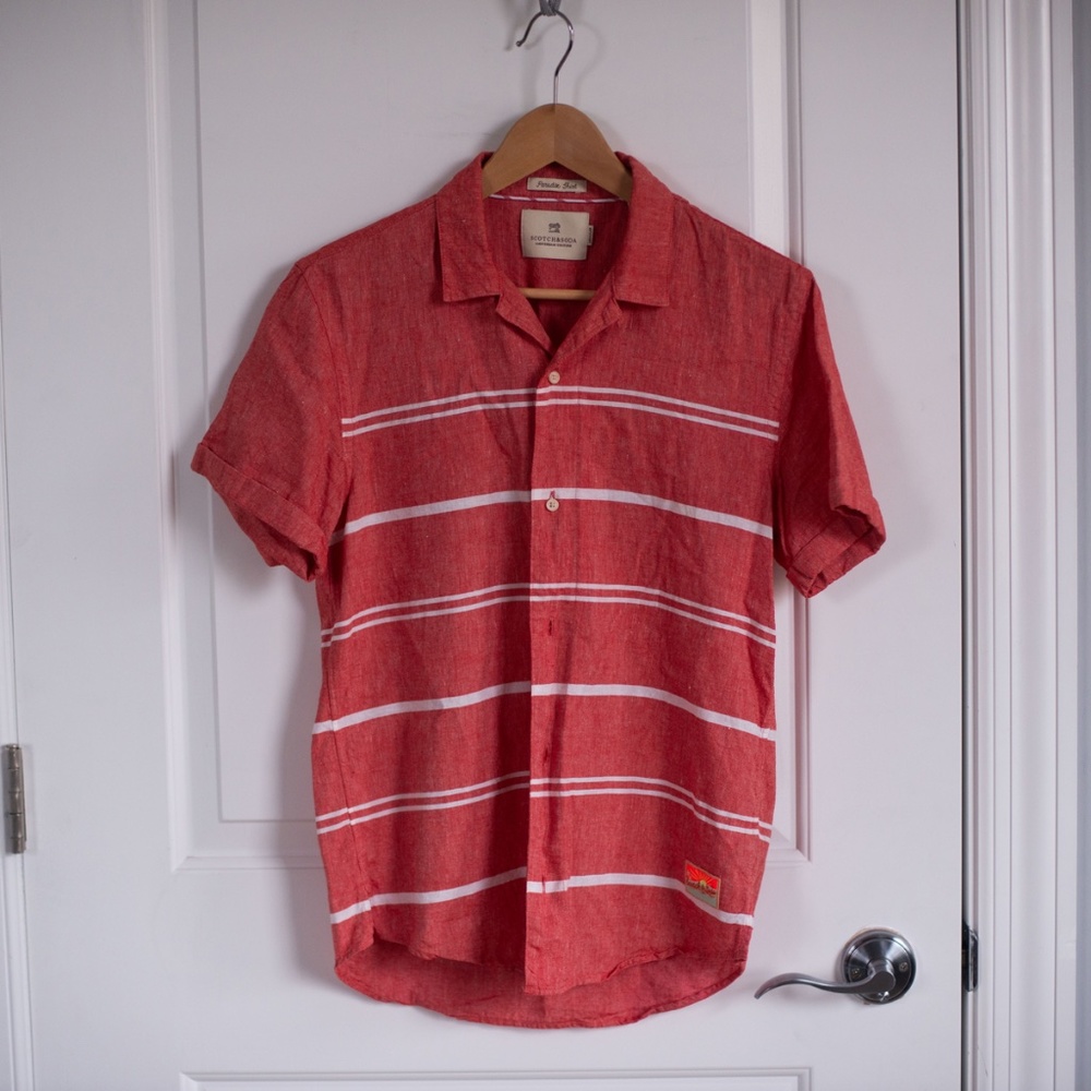 Scotch & Soda linen blend shirtsleeve shirt